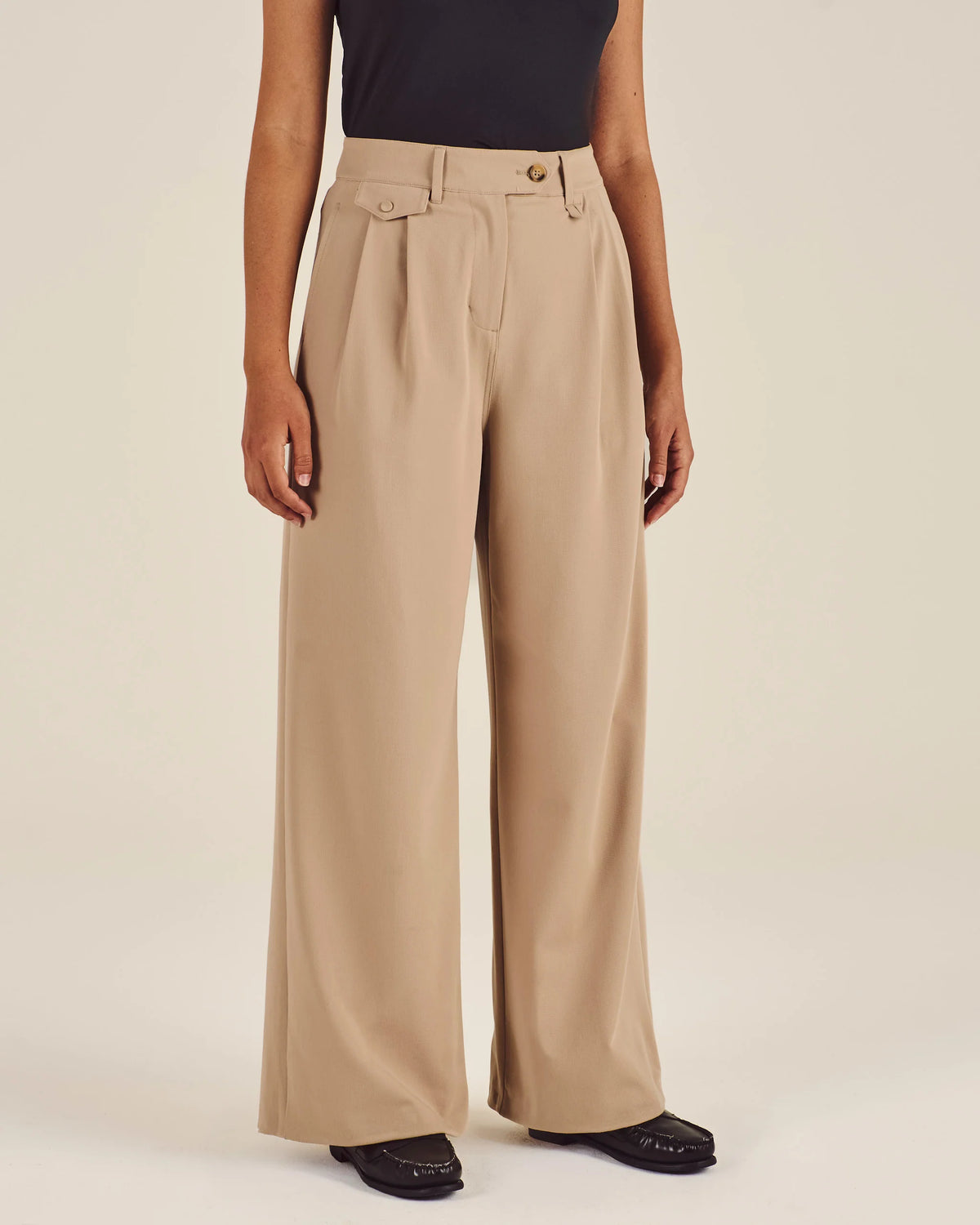 Lucy Wide Leg - Light Taupe