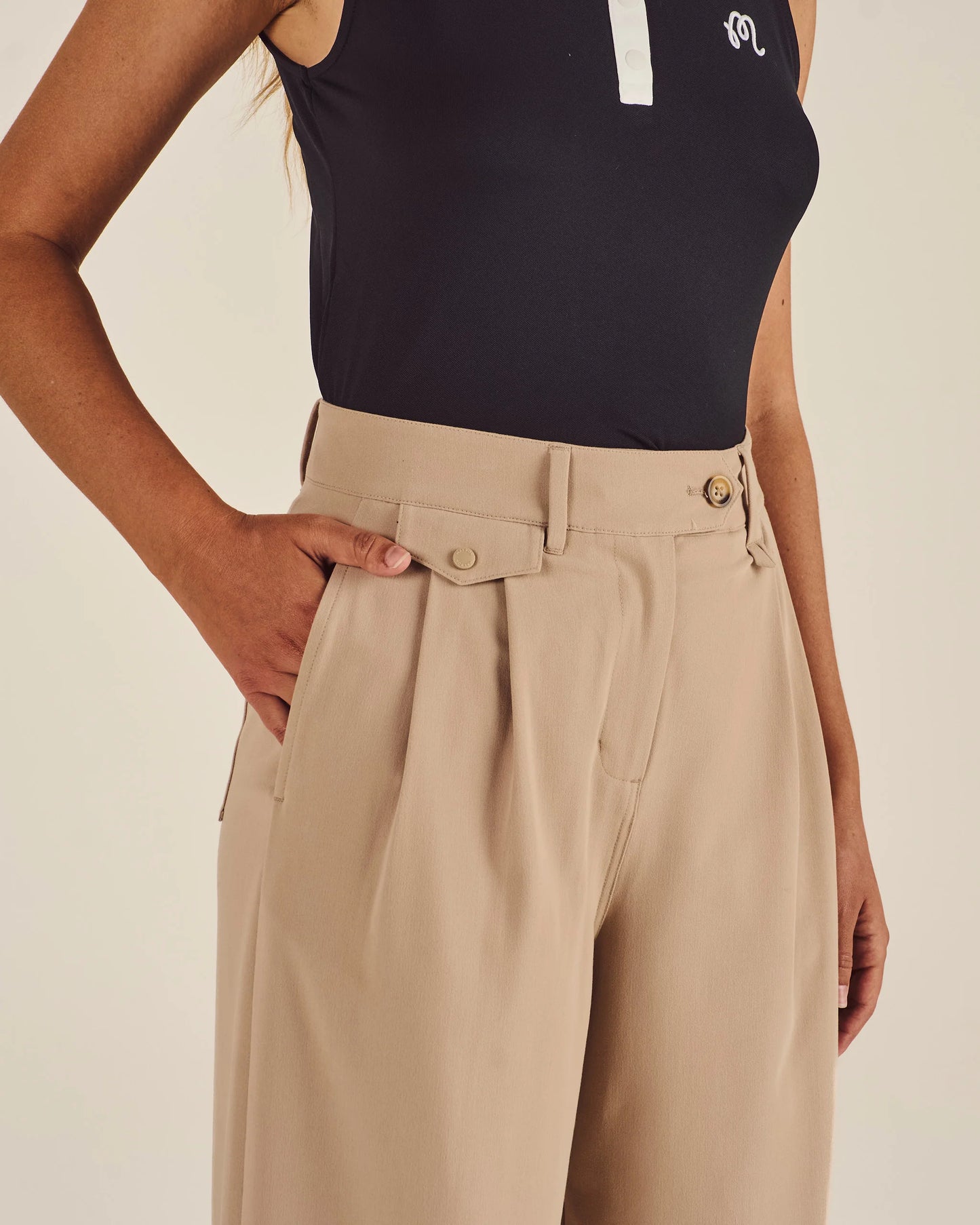 Lucy Wide Leg - Light Taupe
