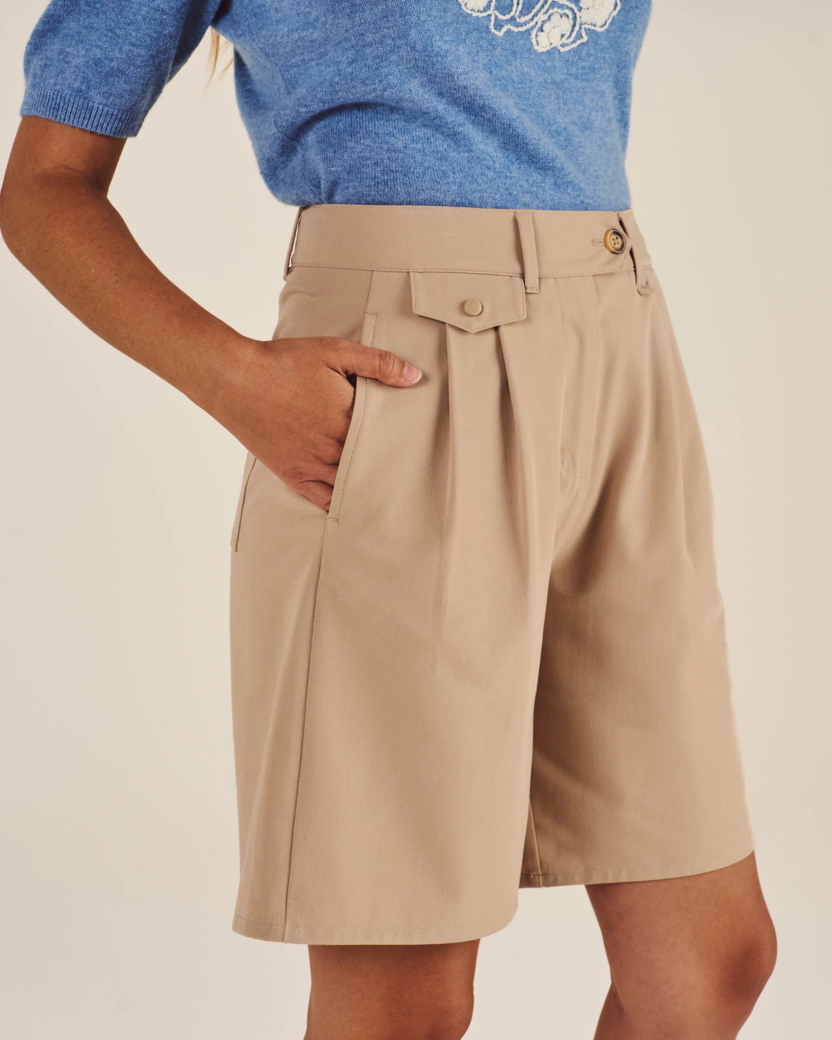 Lucy Culotte Short - Light Taupe