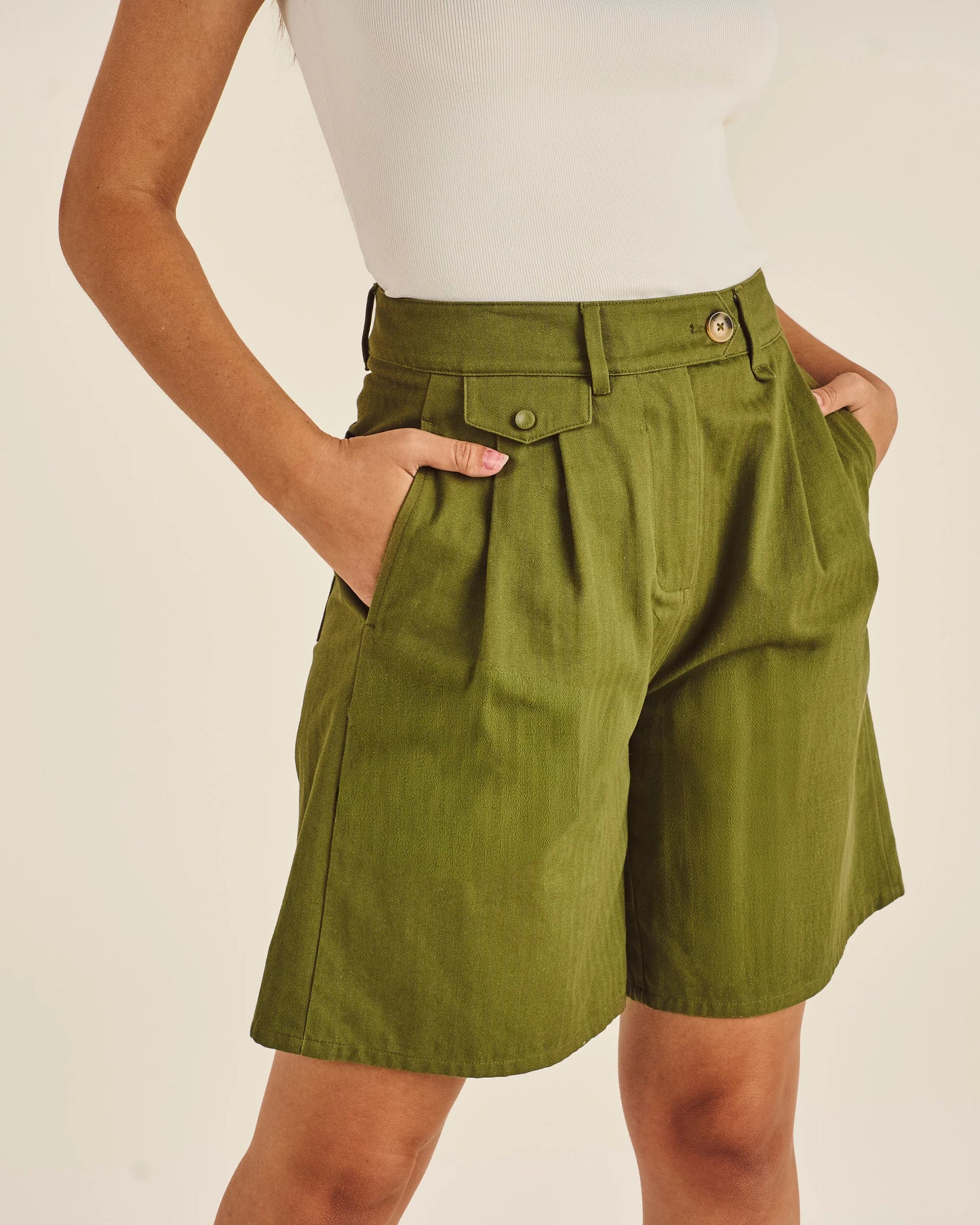 Lucy Culotte Short - Military Green