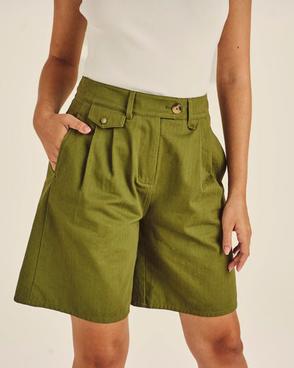 Lucy Culotte Short - Military Green
