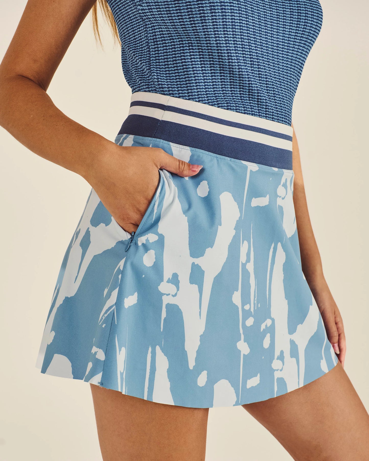Lily Ink Wash Skirt - Blue Shadow