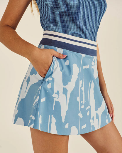 Lily Ink Wash Skirt - Blue Shadow