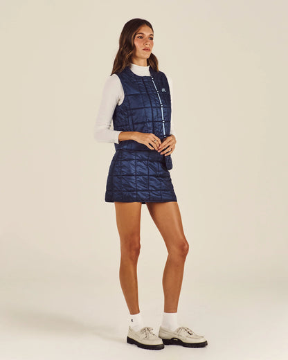 Maya Quilted Vest - Blueberry