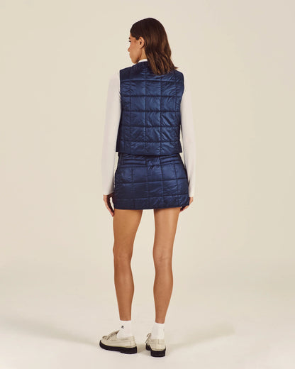 Maya Quilted Vest - Blueberry