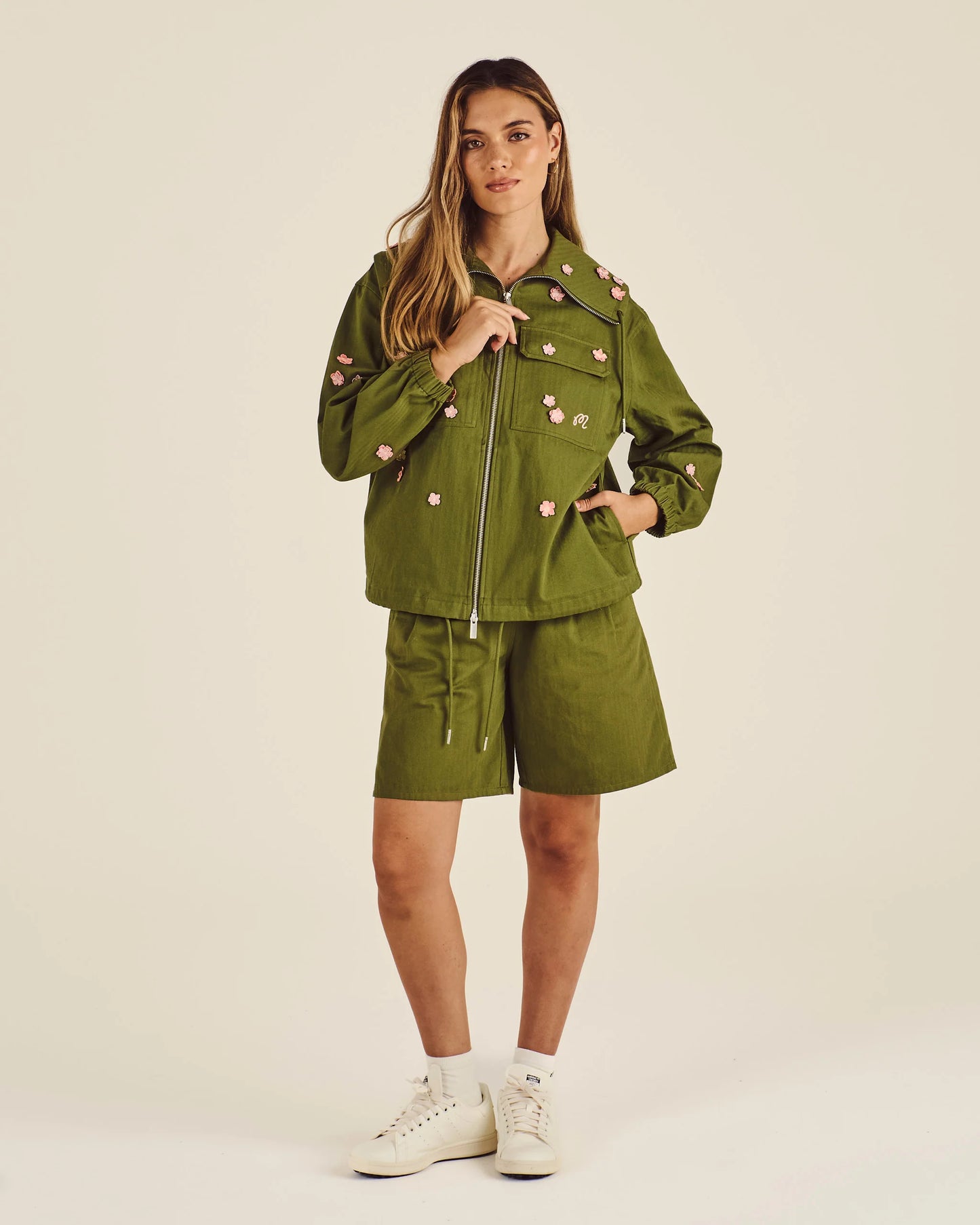 Rumi Blossom Jacket - Military Green