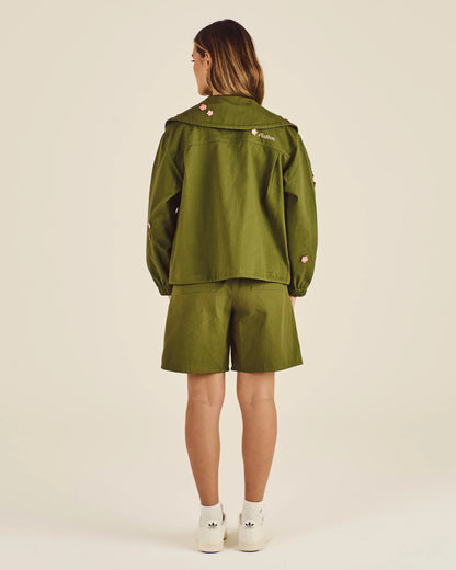 Rumi Blossom Jacket - Military Green