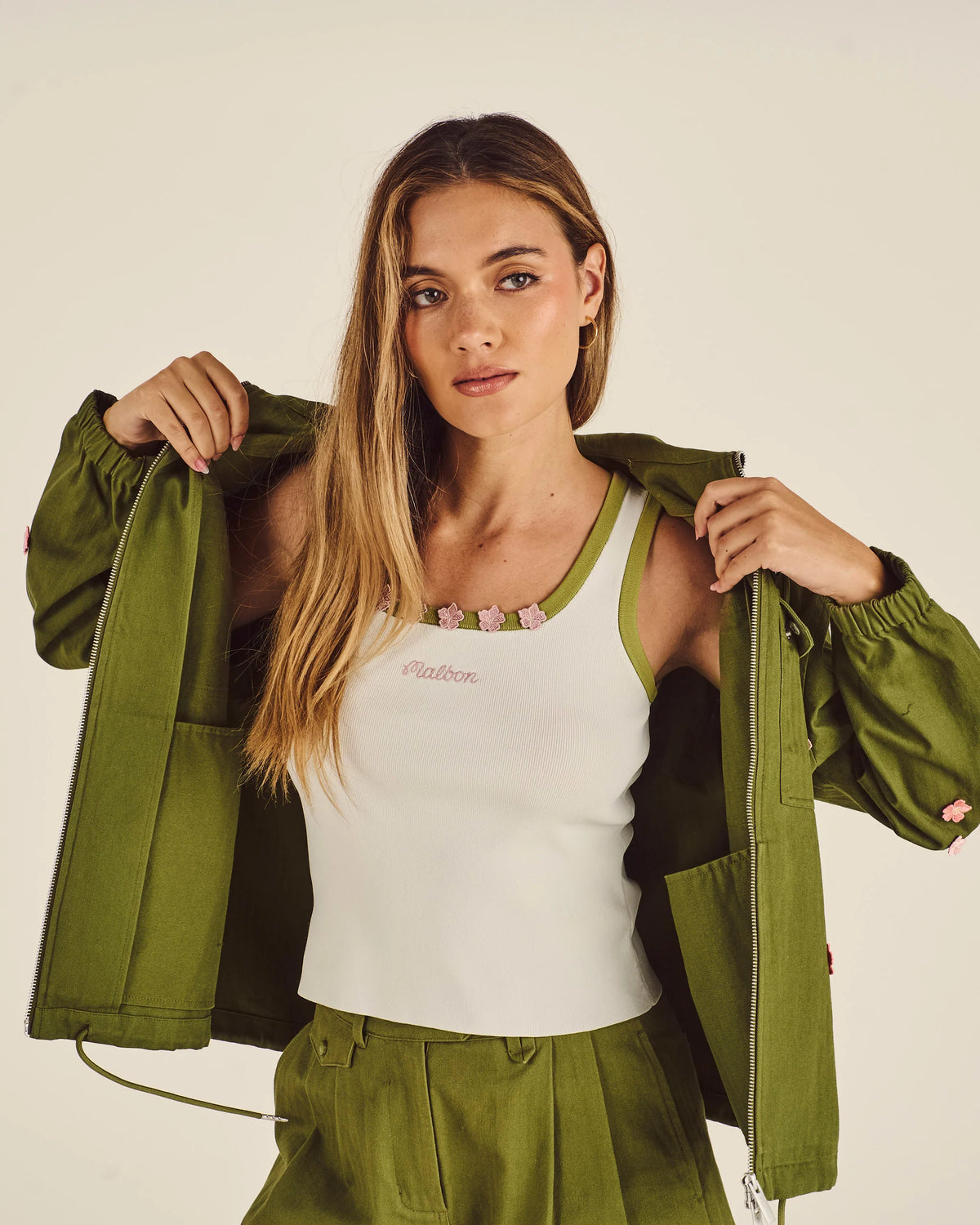 Rumi Blossom Jacket - Military Green