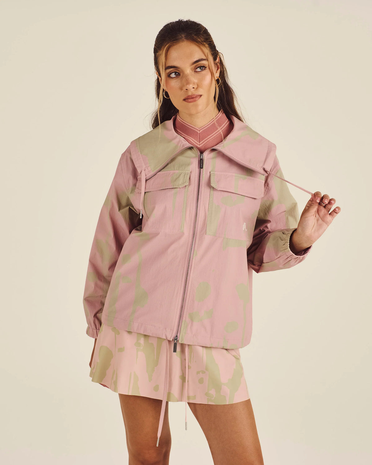 Rumi Ink Wash Jacket - Misty Rose