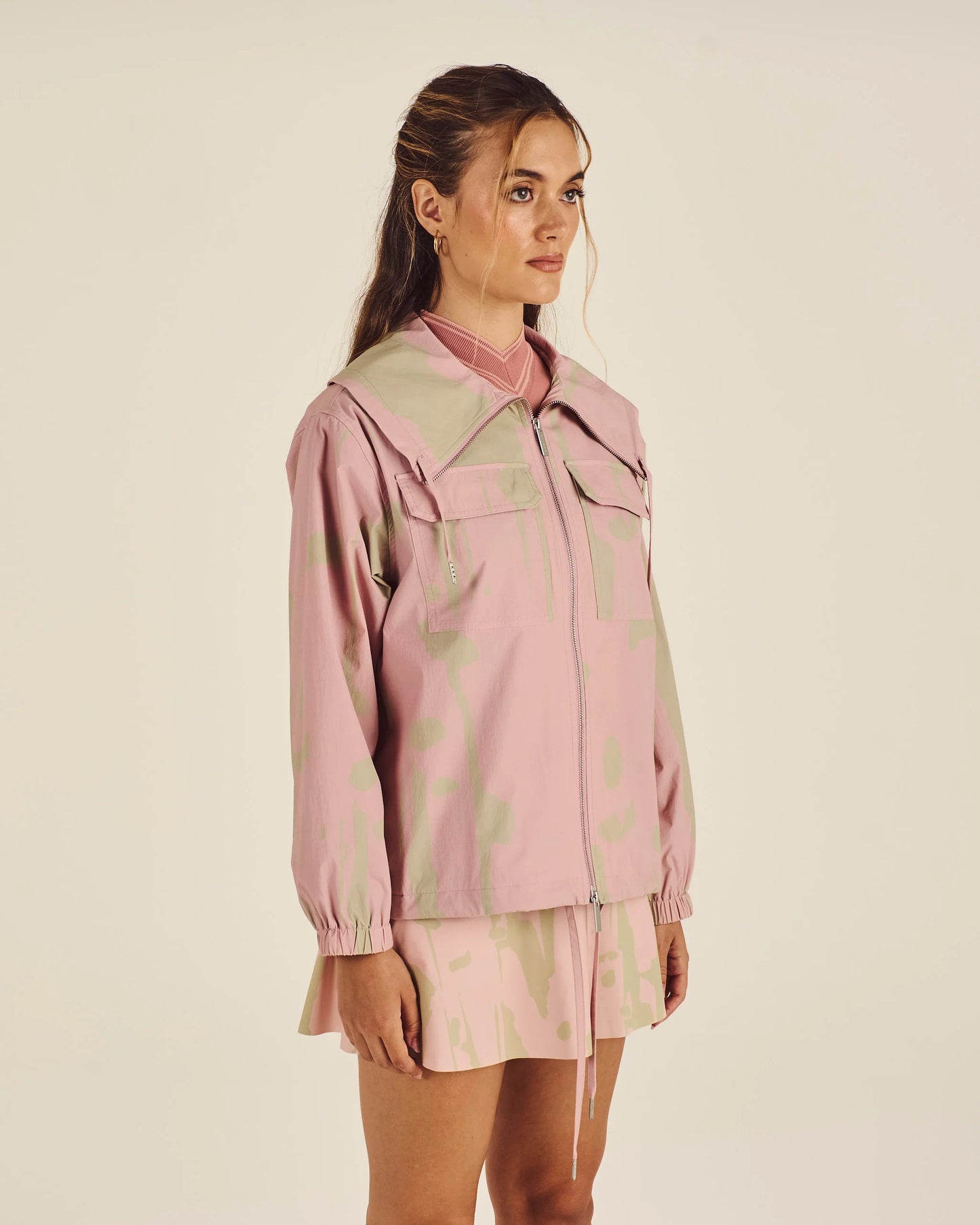 Rumi Ink Wash Jacket - Misty Rose