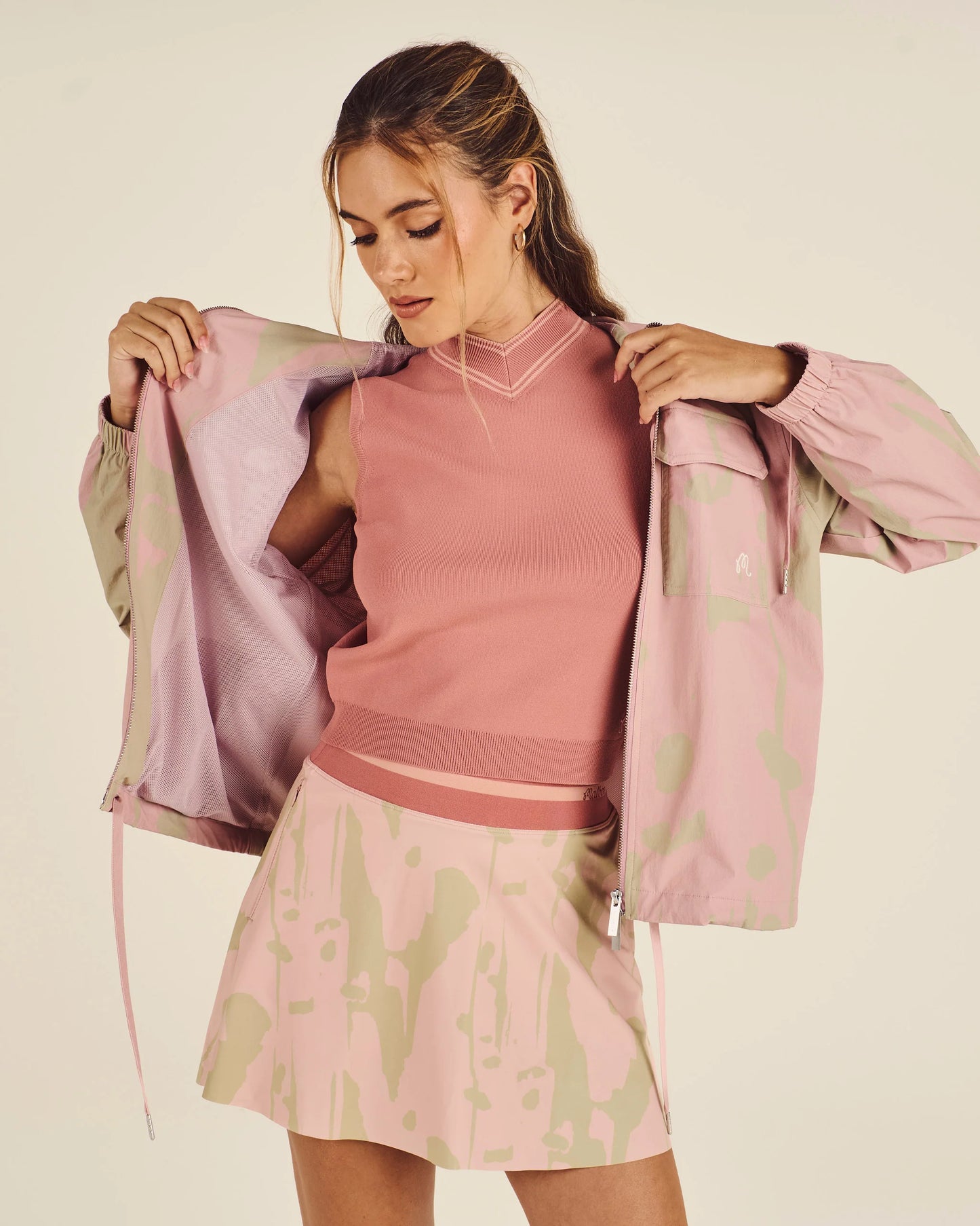Rumi Ink Wash Jacket - Misty Rose