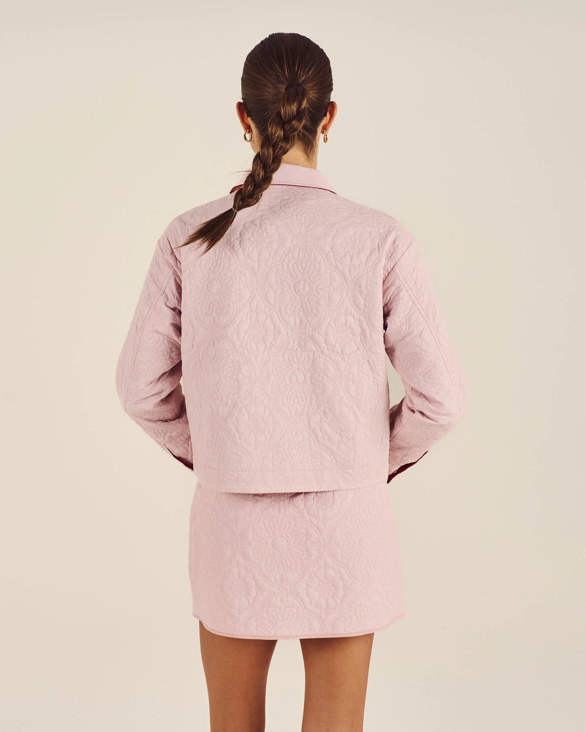 Reversible Luisa Jacket - Crimson Red / Chalk Pink