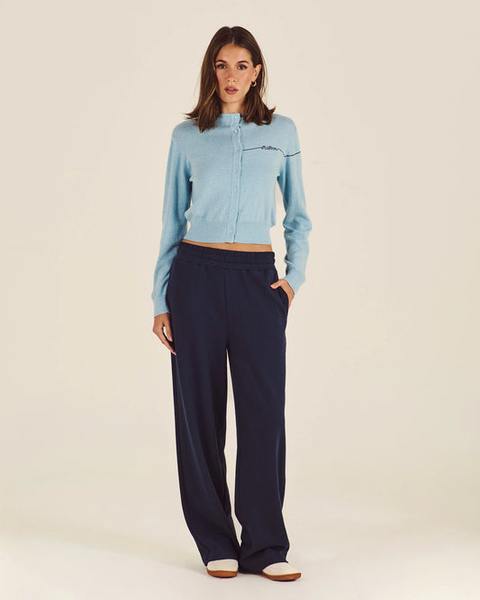 Taylor Knit Cardigan - Cool Blue
