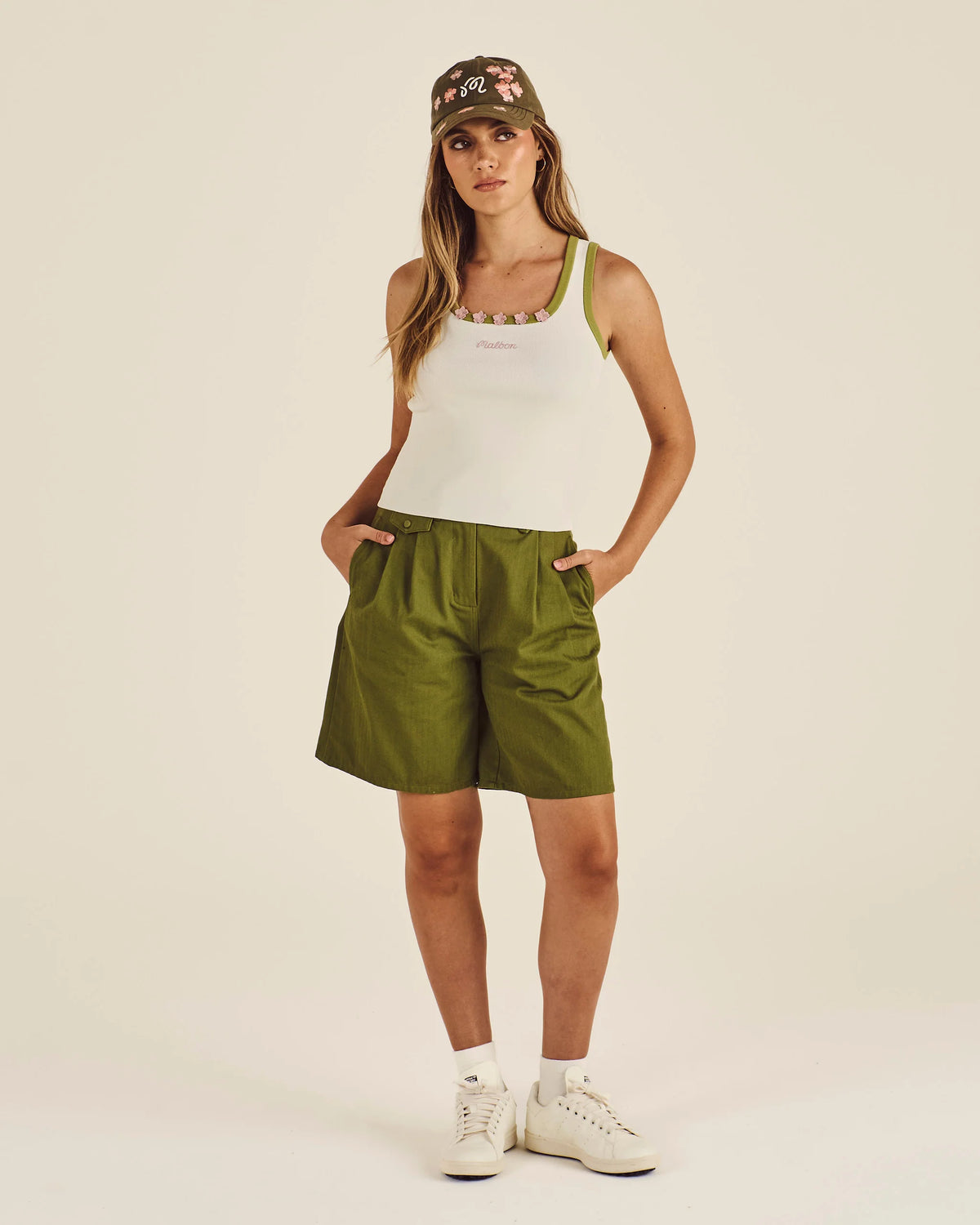 Abella Blossom Tank - Ivory