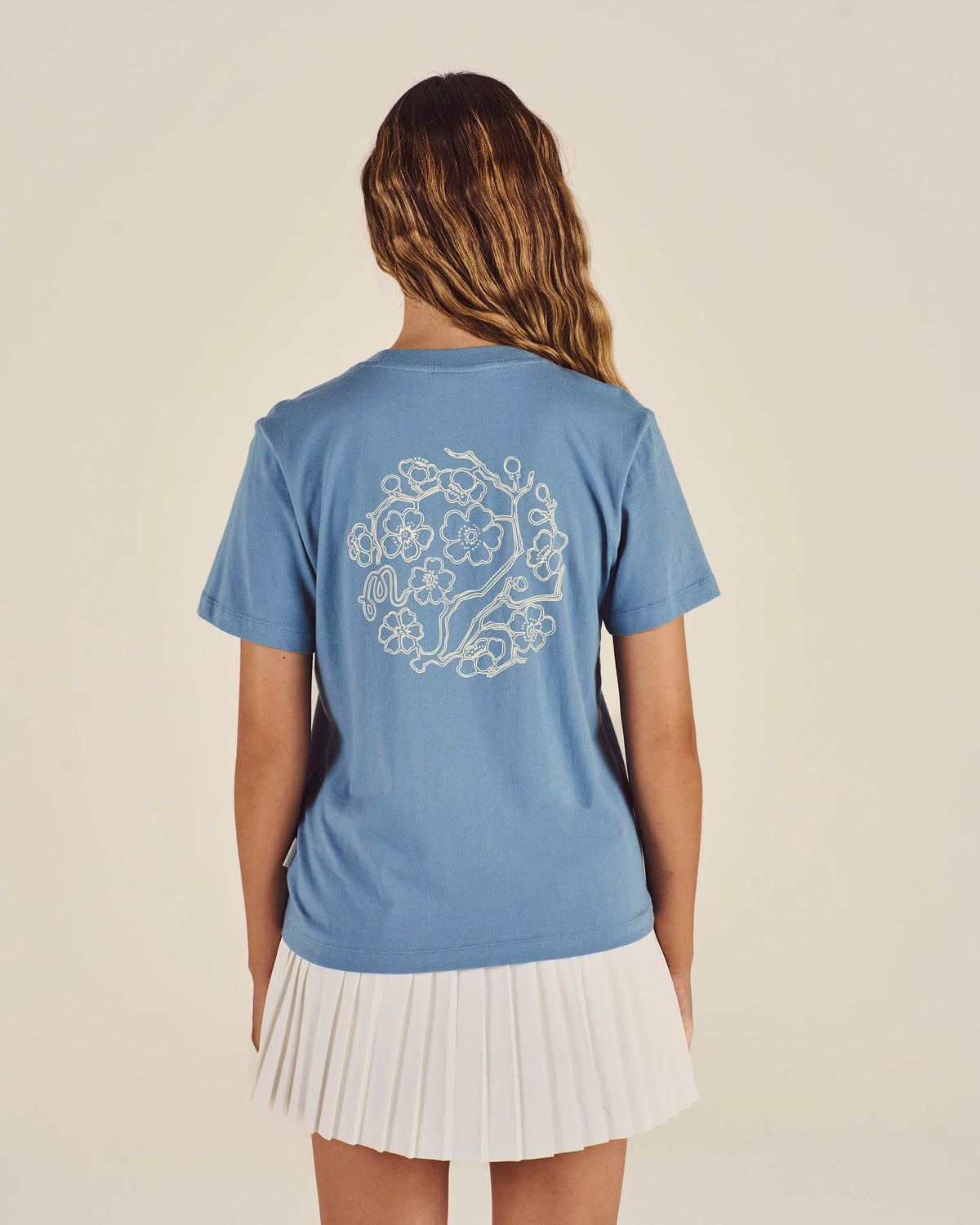 Cosette Stitched Tee - Blue Shadow