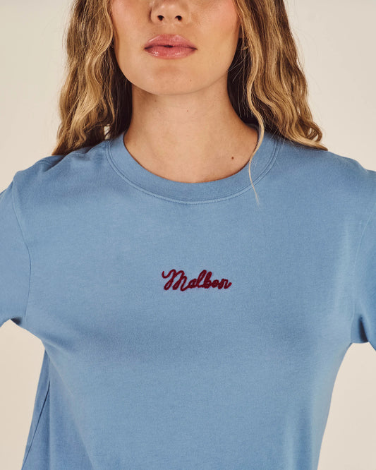 Cosette Stitched Tee - Blue Shadow