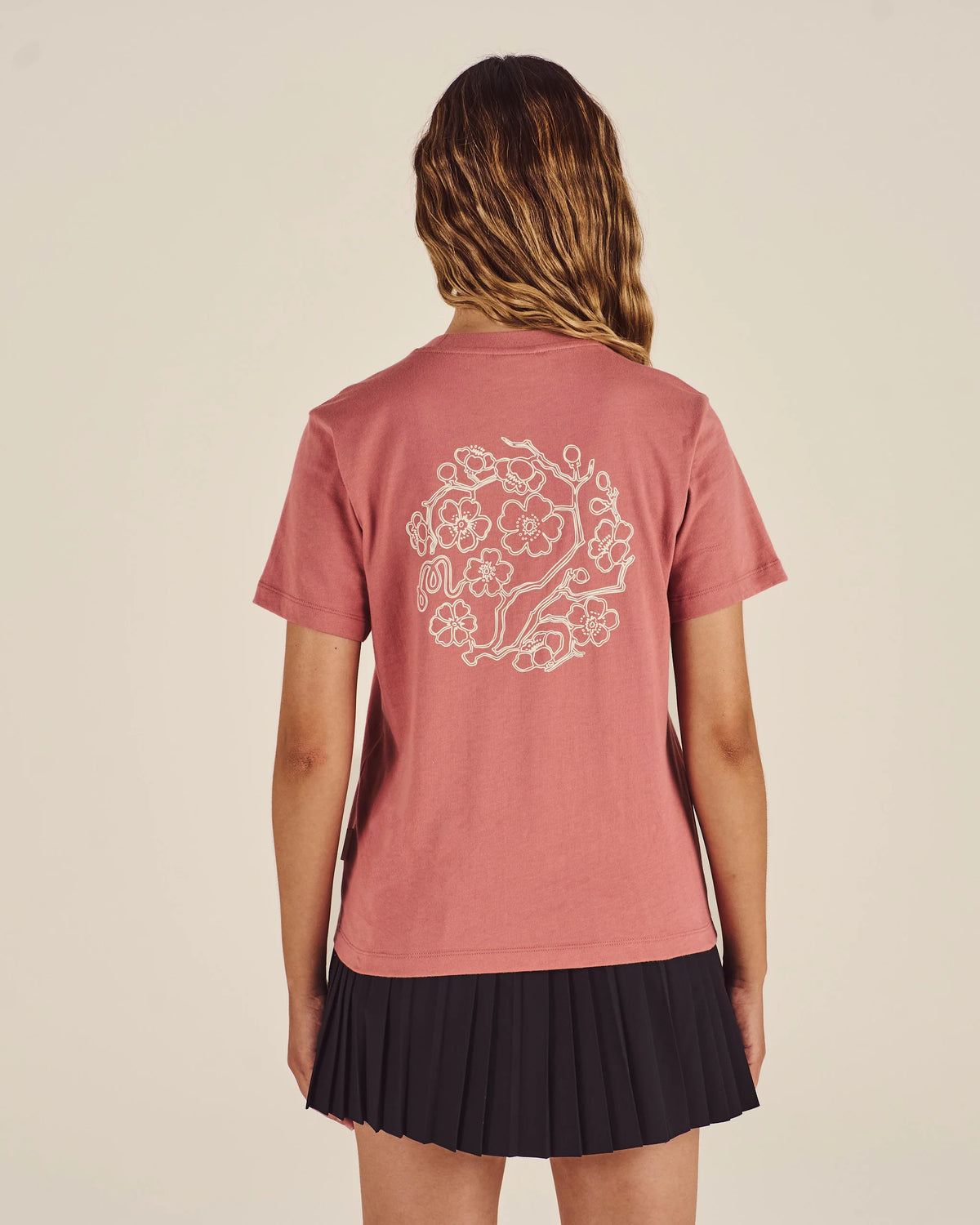 Cosette Stitched Tee - Old Rose