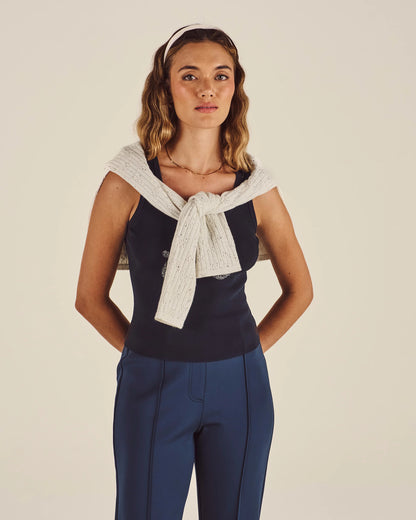 Abella Sashiko Tank - Blueberry