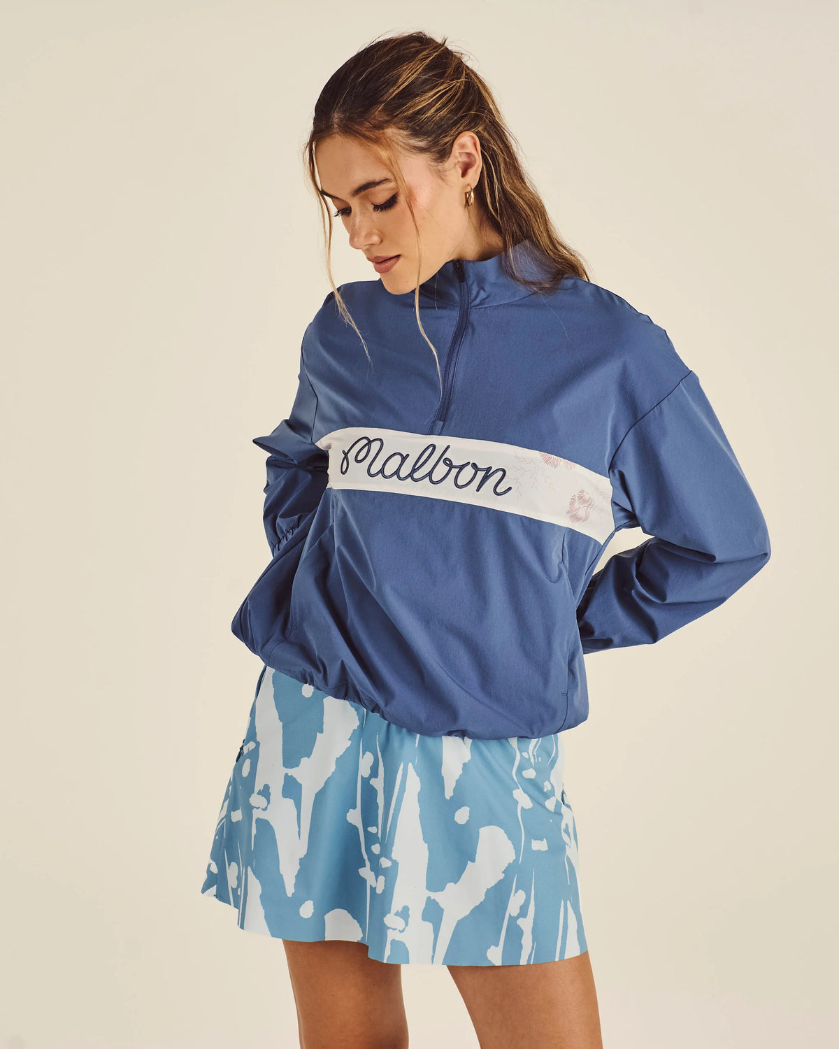 Crosscourt Blossom Windbreaker - Vintage Indigo