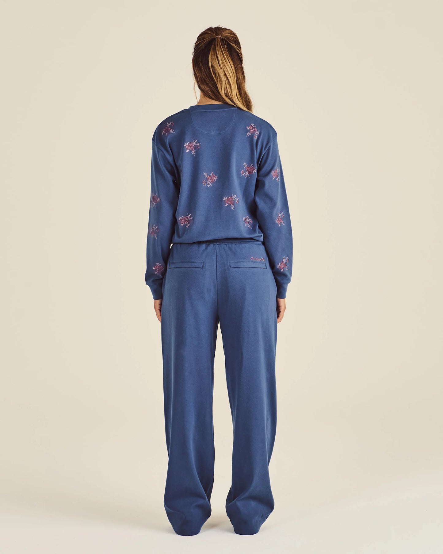 Adeline Blossom Sweatpant - Vintage Indigo