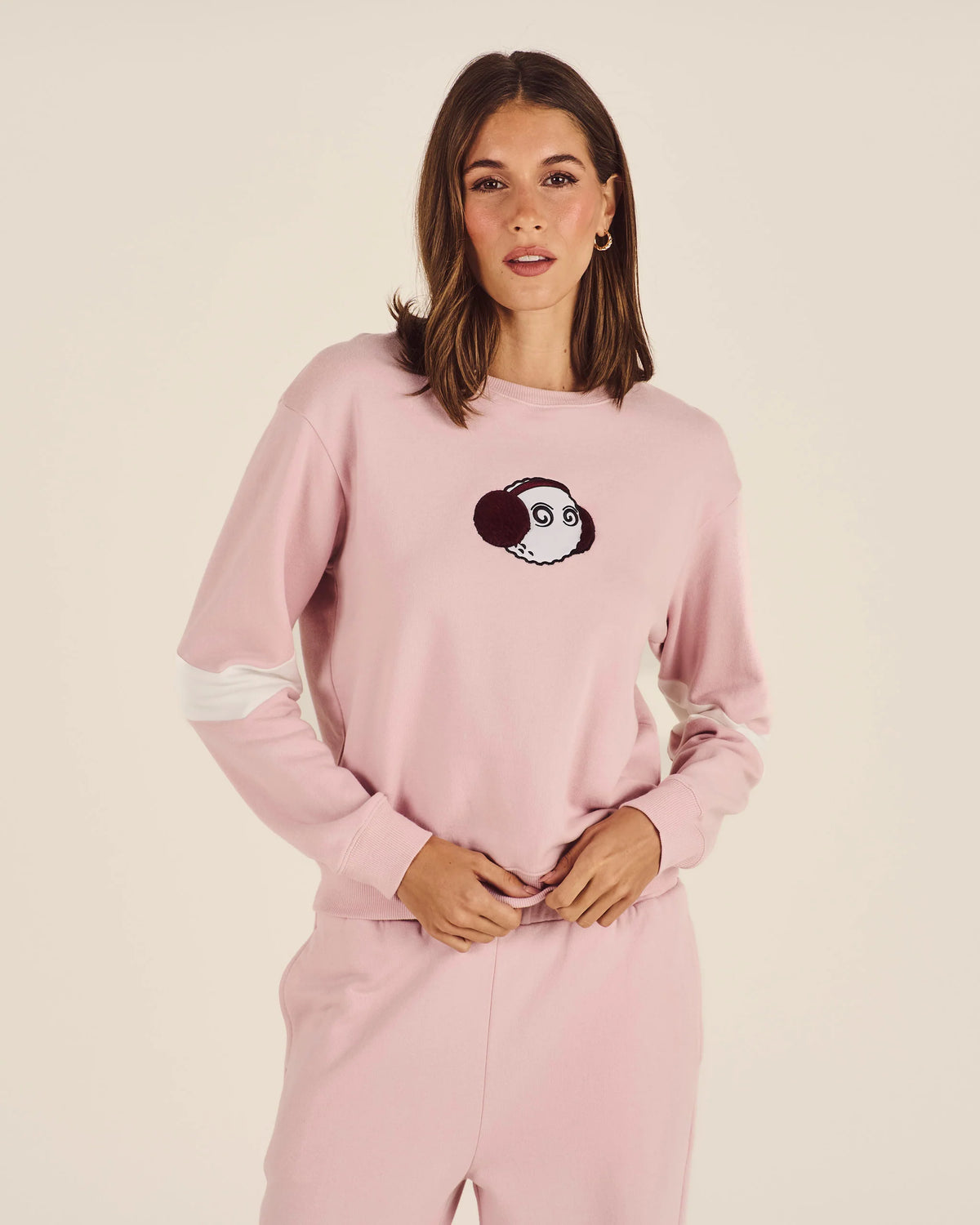 Adeline Apres Crewneck - Chalk Pink