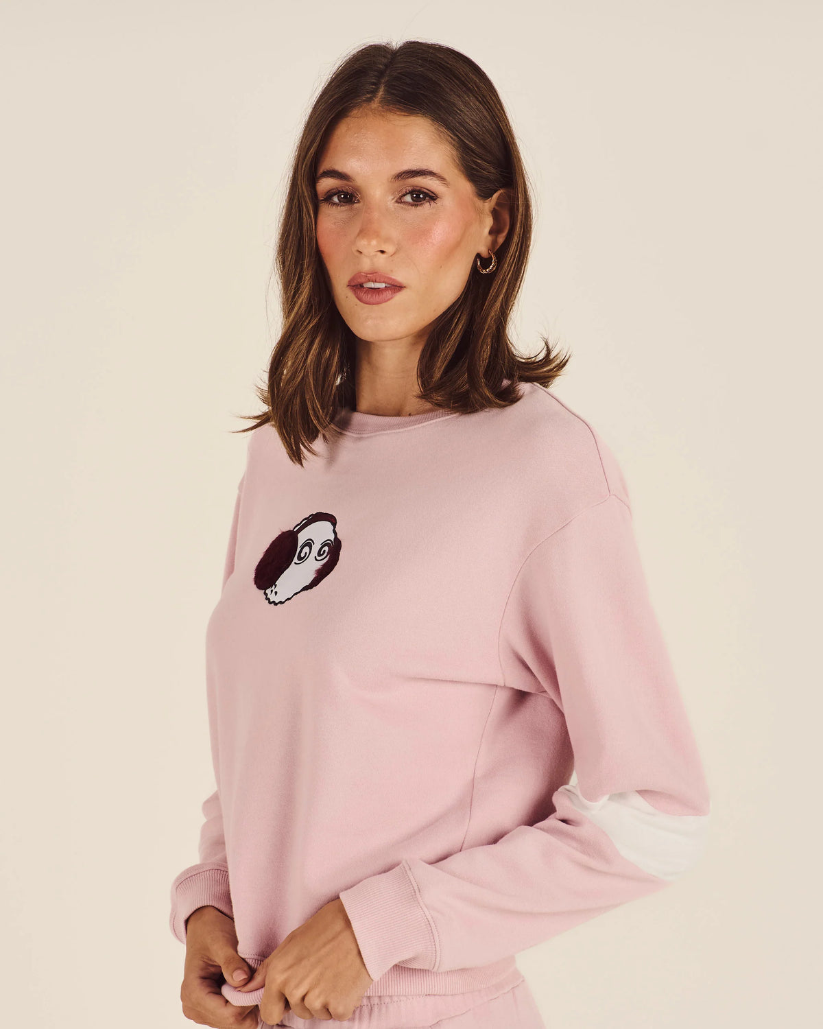 Adeline Apres Crewneck - Chalk Pink