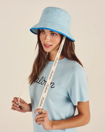Dena Quilted Bucket Hat - Cool Blue