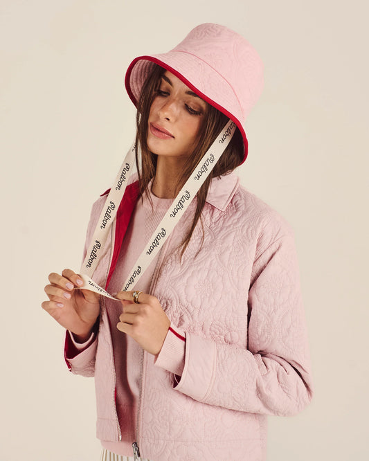 Dena Quilted Bucket Hat - Chalk Pink
