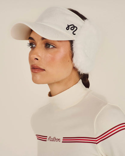 Winter Earmuff Visor - Ivory
