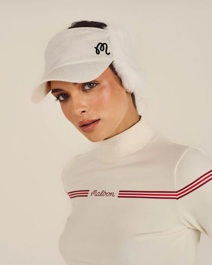 Winter Earmuff Visor - Ivory