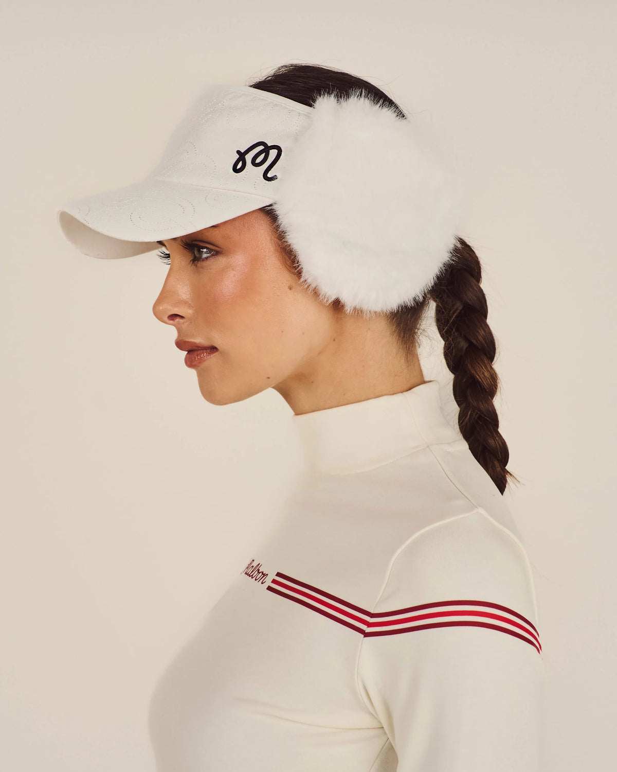 Winter Earmuff Visor - Ivory