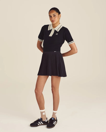 Mikayla Knit Polo - Black