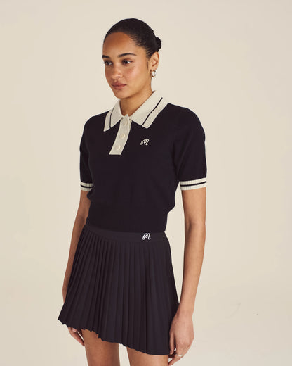 Mikayla Knit Polo - Black