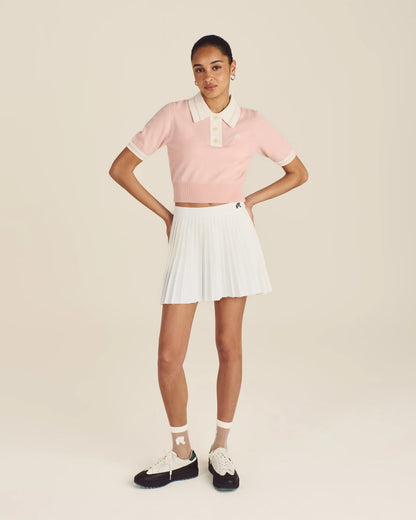 Mikayla Knit Polo - Dusty Rose