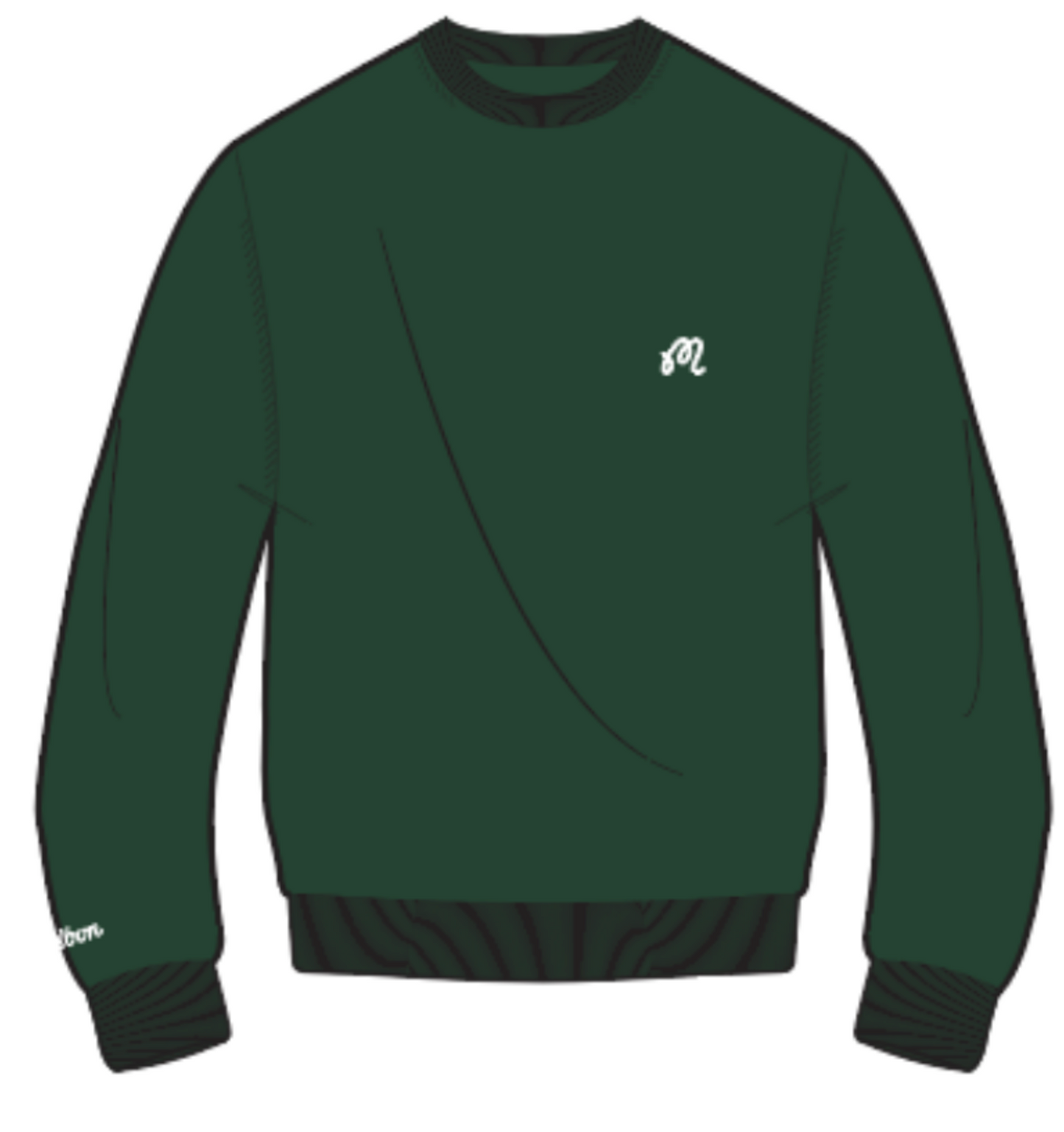 M Script Sweater - Forest
