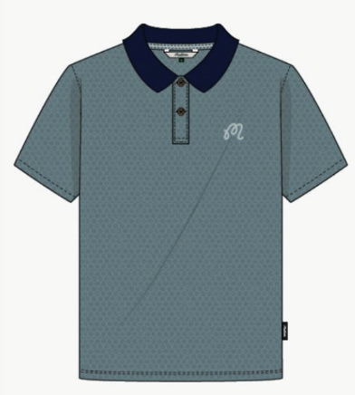 Fairway Hex Polo - Slate
