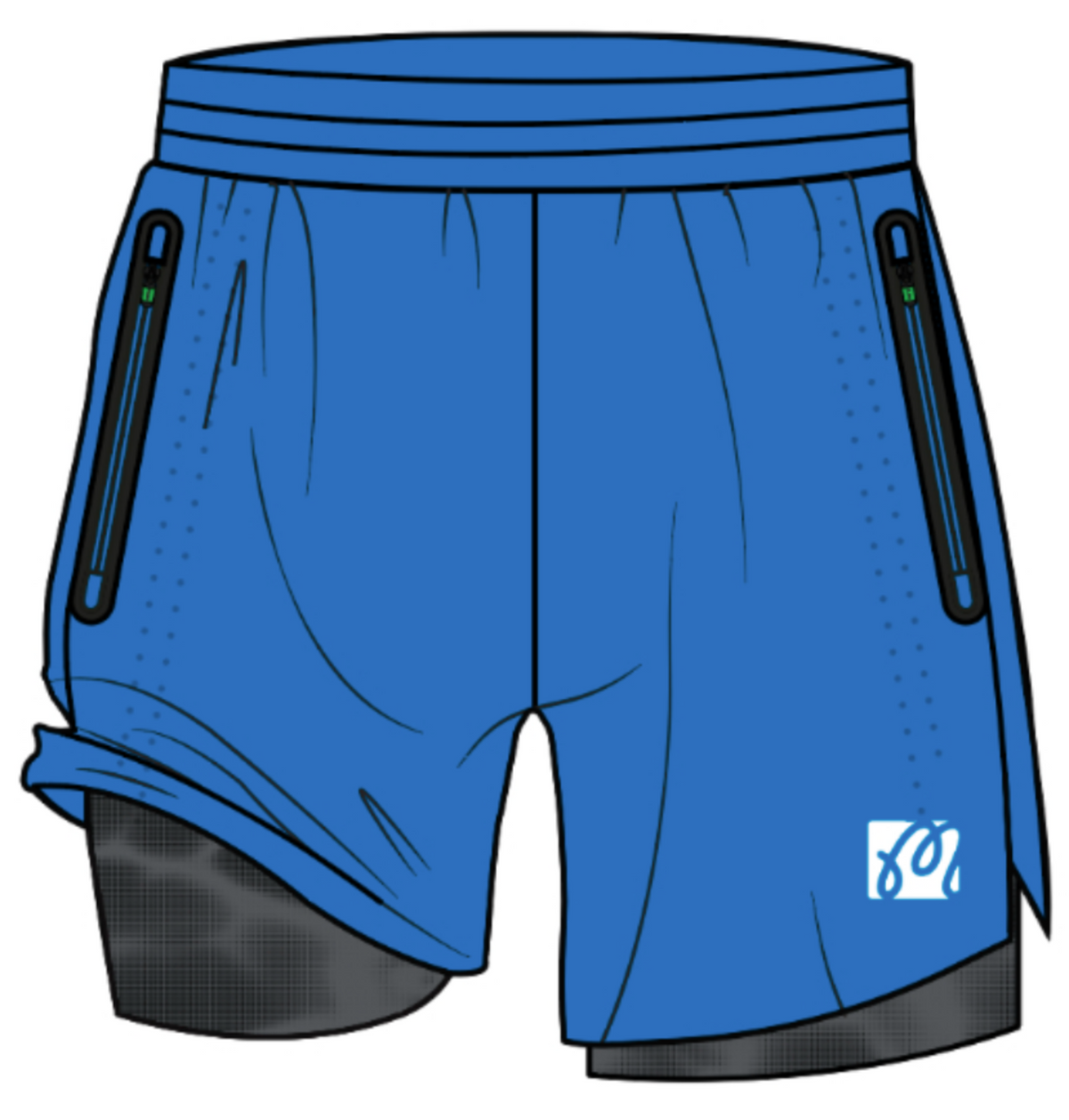 Performance 2-1 Short - Pacific Blue