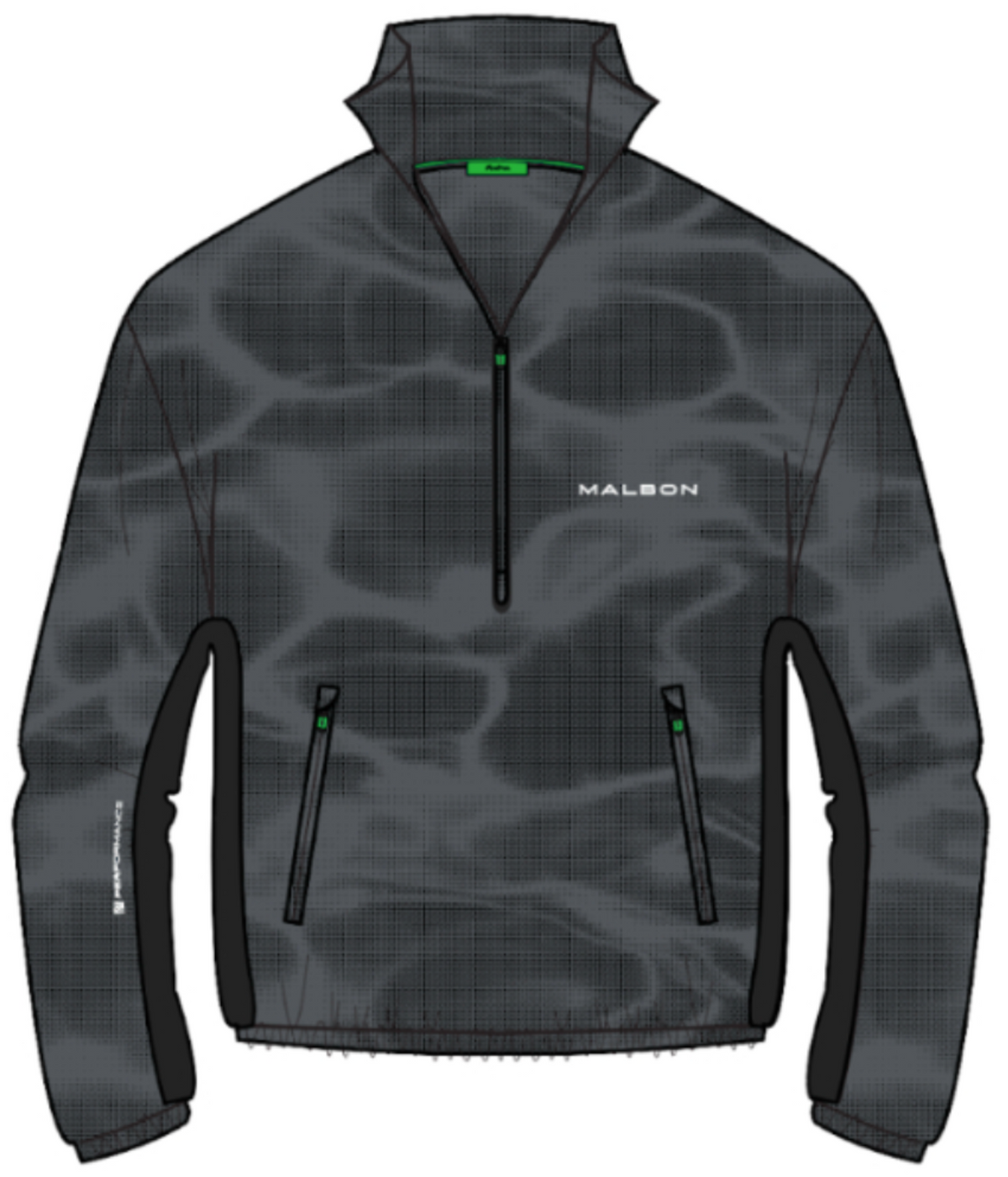 Performance Quarter Zip Shell Pullover - Vapor Print