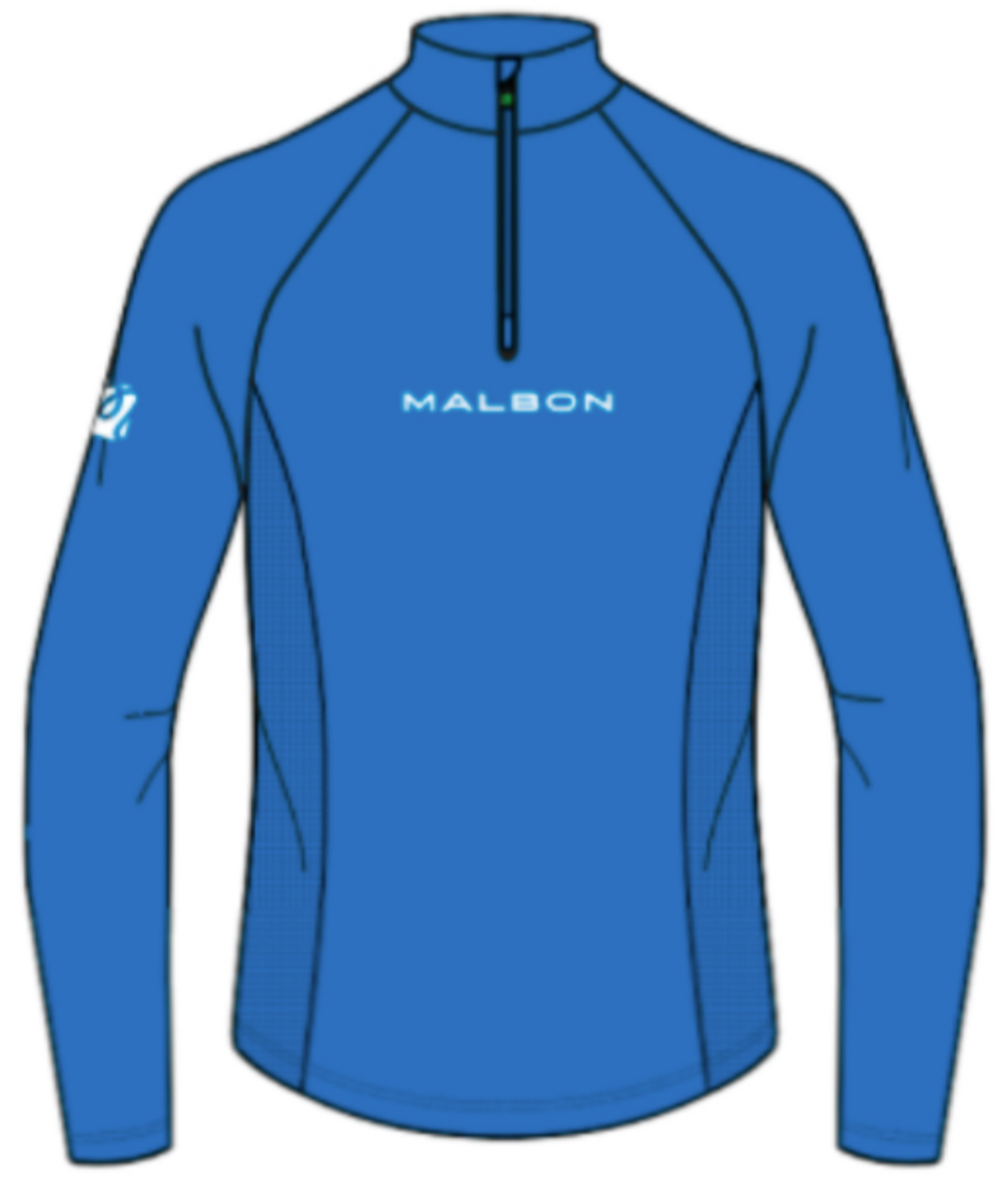 Performance Raglan Quarter Zip - Pacific Blue