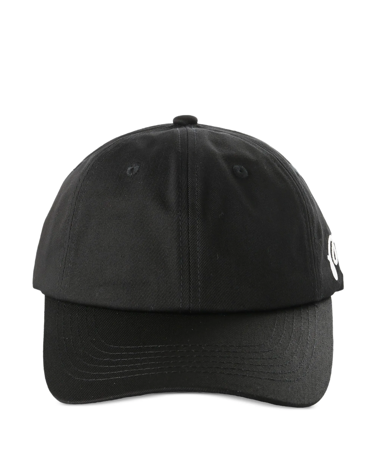 Washed Cotton Twill Dad Hat - Black