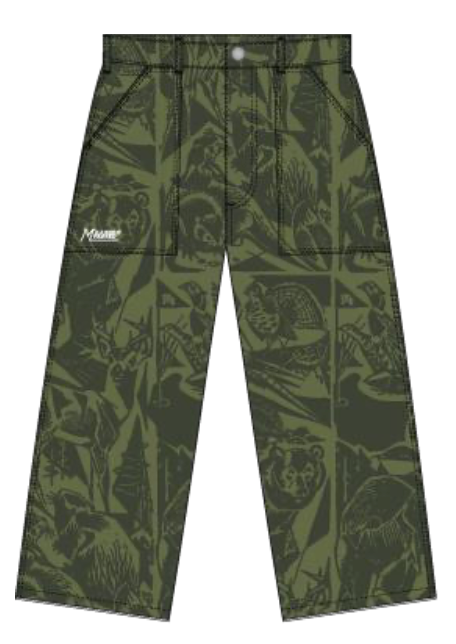Scouting Pant - Wildlife Print Olive