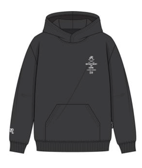 Fesque Department Of Game Hoodie - Sunfaded Black