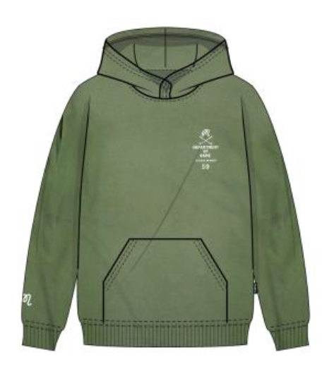 Fesque Department Of Game Hoodie - Sunfaded Olive