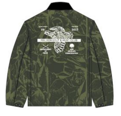 Golf And Hunt Club Scouting Jacket - Wildlife Print Olive
