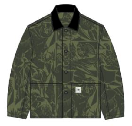 Golf And Hunt Club Scouting Jacket - Wildlife Print Olive