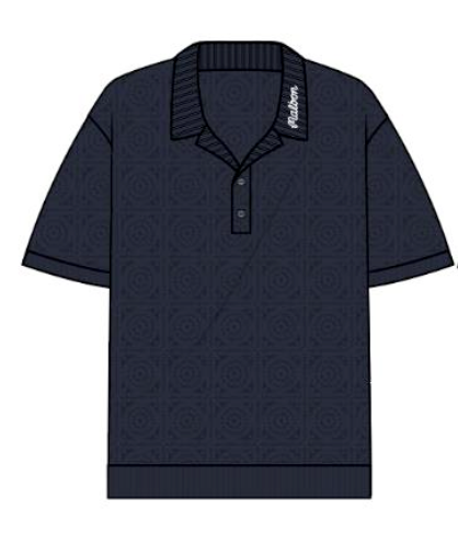 Resort Crochet Polo - Navy