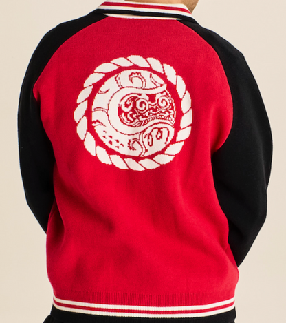 Insignia Sweater - Crimson Red / Black