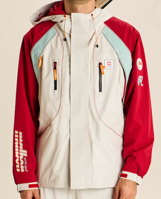 Mountain All Weather Jacket - Ivory / Scarlet