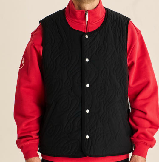 Swell Reversible Vest - Crimson Red / Black
