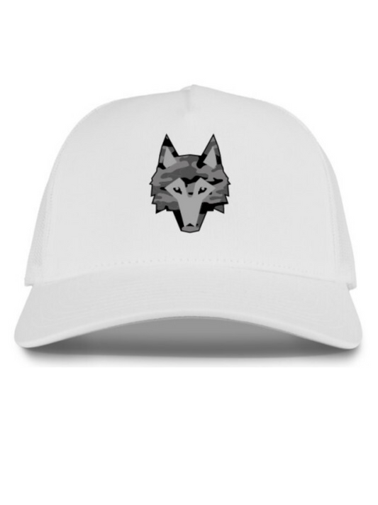 Camo Icon Wolf Trucker Hat - Arctic